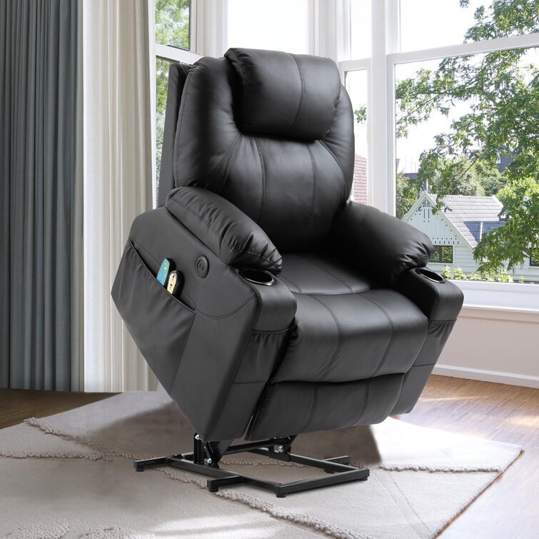 VIVIJASON Faux Leather Lift Assist Power Recliner Reviews Wayfair